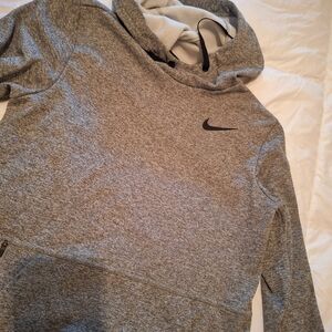Nike Heather Gray Pullover with Black Logo